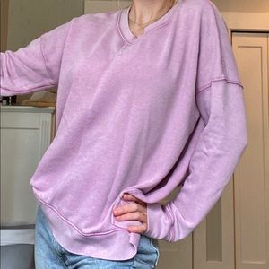 Light purplish pink crew neck
